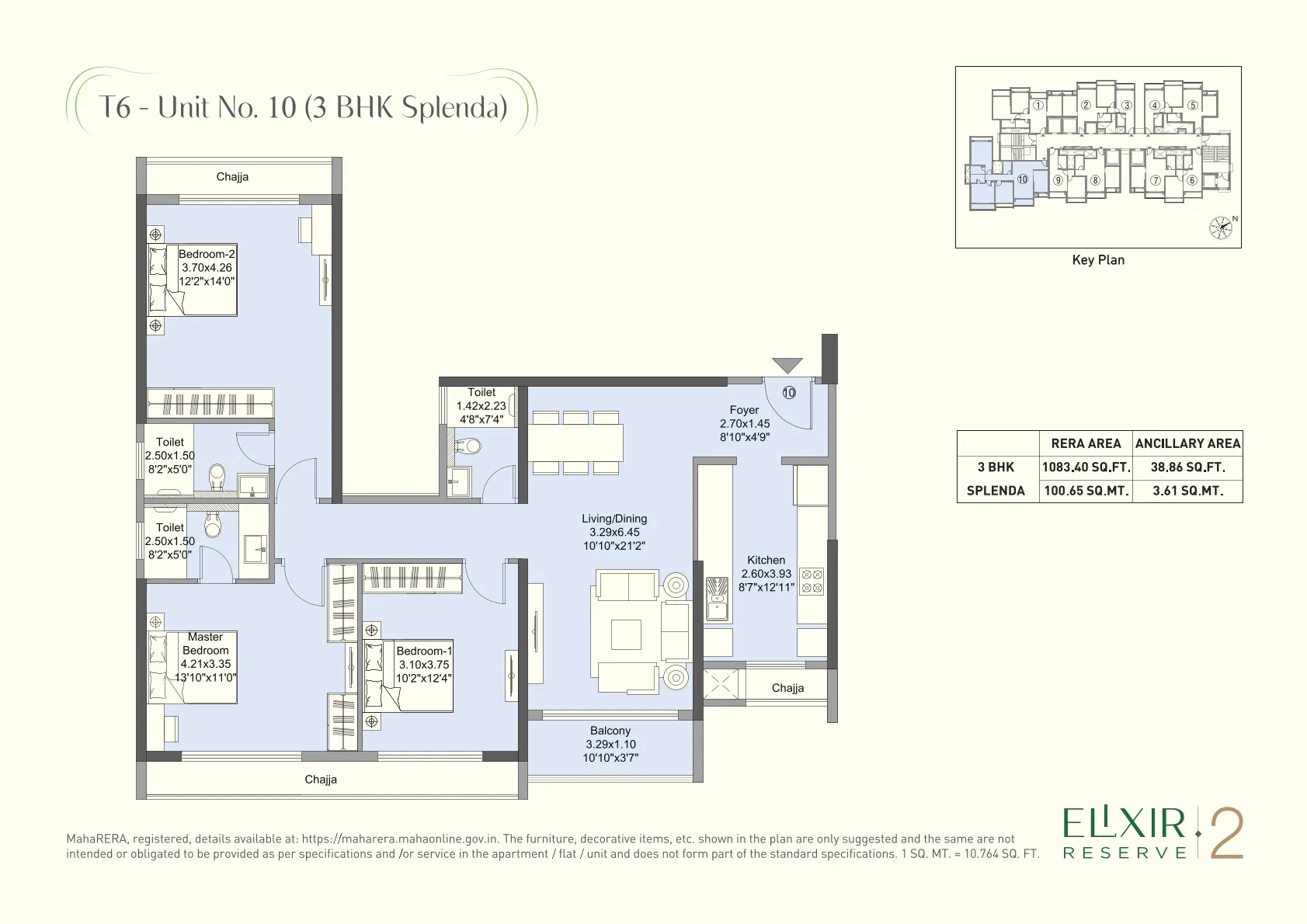 3 BHK Floor Plan